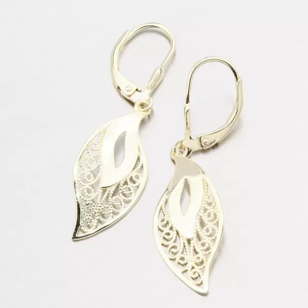 Čalúnenie strieborných náušníc Filigree PKL-2269