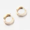 Dámske náušnice žlté zlato 585 kruhov so zirkónmi 143P-122430
