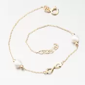Zlatý náramok s perlami GCA14-003