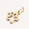 Dámsky prívesok zo žltého zlata 585 noha so zirkónmi 662P-130268