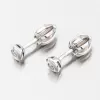 Náušnice kôstky z bieleho zlata so zirkónom DZF3670-B-ZIR