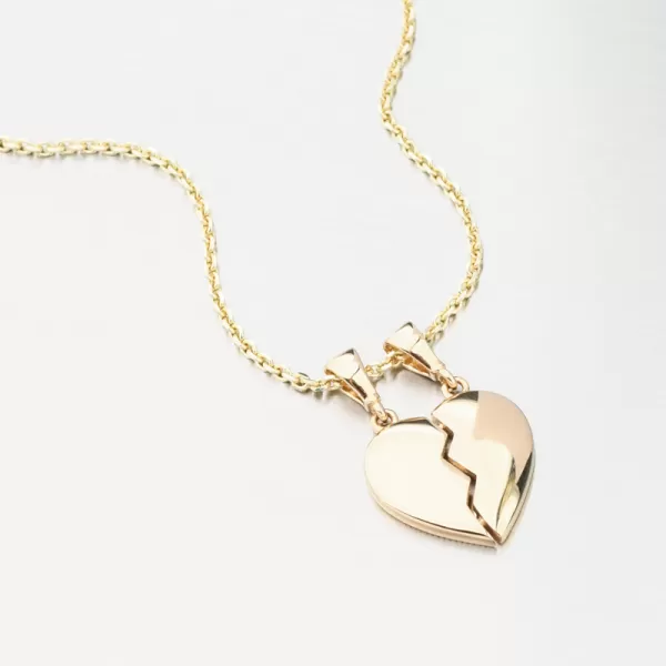 Zlatý prívesok rozpolené srdca GCA13-018