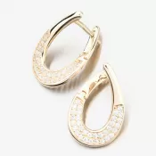 Dámske náušnice žlté zlato 585 so zirkónmi 163P-122670