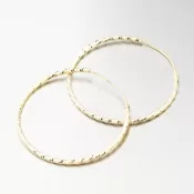 Strieborné kruhy vo farbe žltého zlata 40 mm PKL-2202