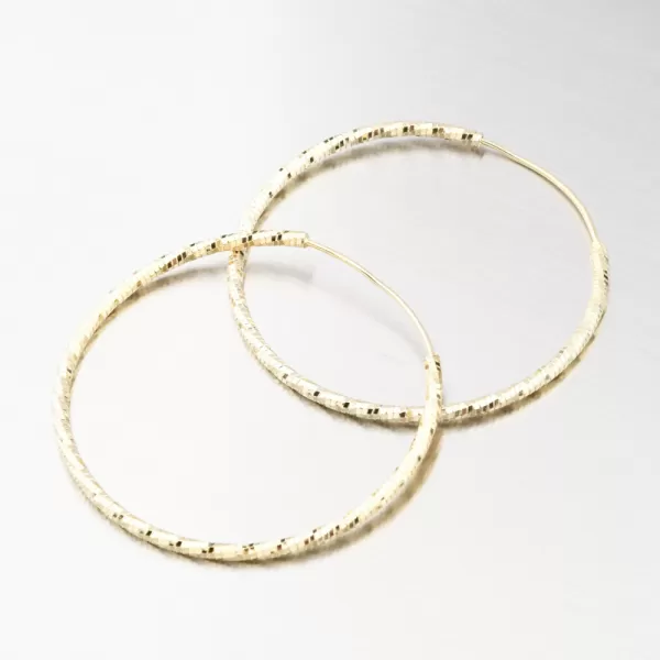 Strieborné kruhy vo farbe žltého zlata 40 mm PKL-2202