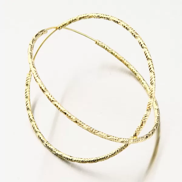 Strieborné pozlátené náušnice kruhy PKL-2163