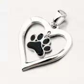 Strieborné srdce s tlapičkou PKL-3127