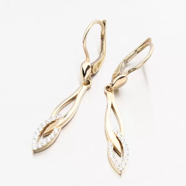 Zlaté podložky so zirkónmi 683p-20565-ZL