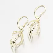 Čalúnené strieborné náušnice PKL-2281