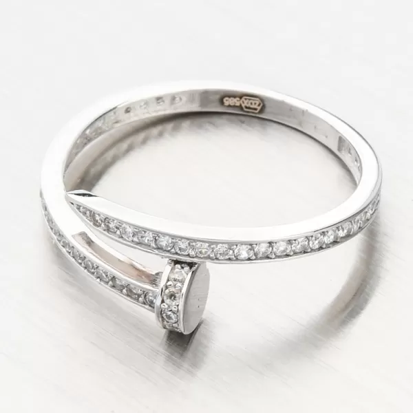 Dámsky prsteň biele zlato 585 zirkón 51P-5020-B