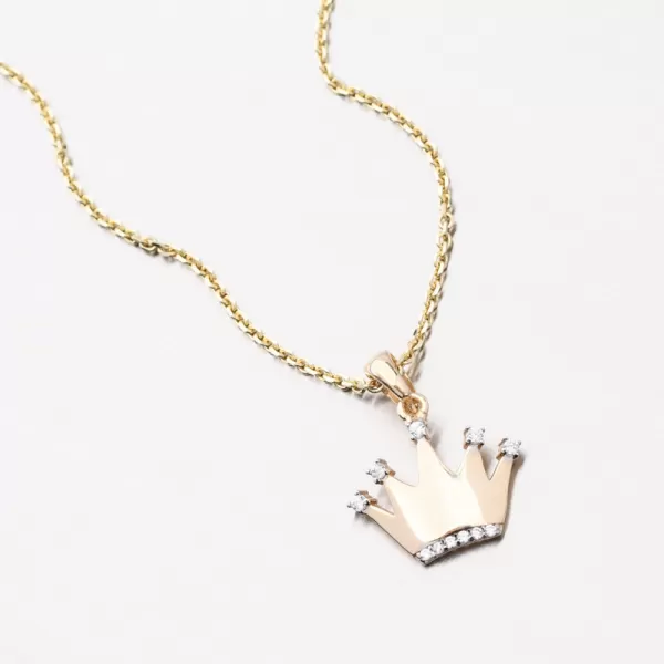 Zlatá koruna so zirkónmi 43-22390