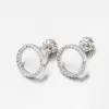 Náušnice bieleho zlata so zirkónmi DZF4331-B-ZIR