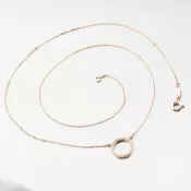 Náhrdelník v ružovom zlate DZF 4369-CV-ZIR