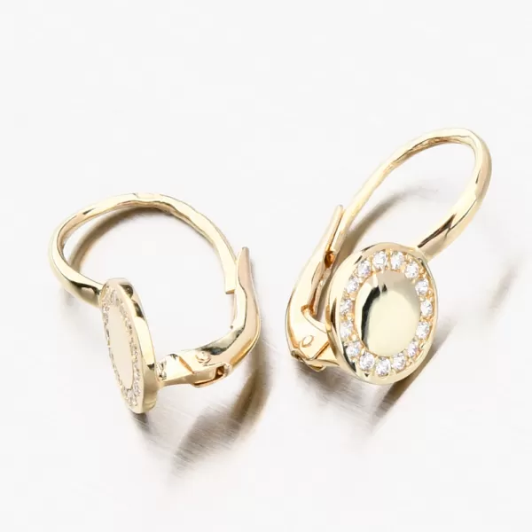 Zlaté náušnice so zirkónmi 663P-120418