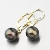 Visiace perlové náušnice 52GZ-3019-ZL-Black