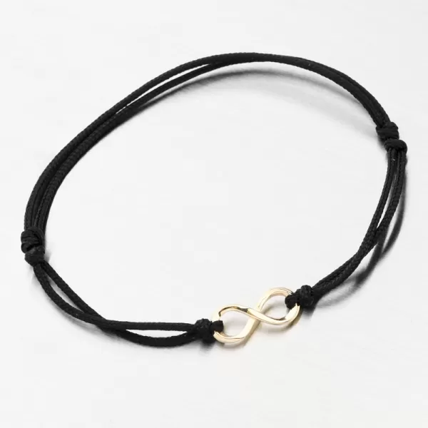 Náramok čierny povrázkový nekonečno 74-5188ZL-Black