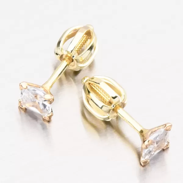 Zlaté náušnice Pecky so zirkónom DZ5022Zl
