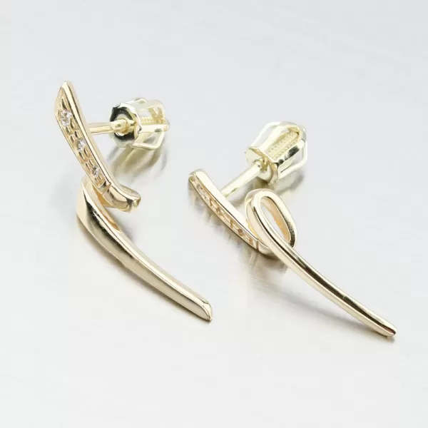 Náušnice so zlatou podložkou DZF2032-ZL-ZIR