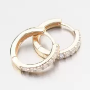 Pozlátené strieborné kruhy so zirkónmi PKL-2274