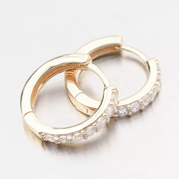 Pozlátené strieborné kruhy so zirkónmi PKL-2274