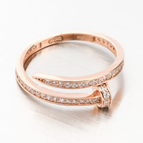 Zlatý prsteň so zirkónmi 51P-5020-CV