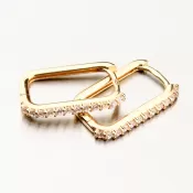 Dámske náušnice žlté zlato 585 so zirkónmi 12R-762