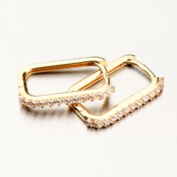 Dámske náušnice žlté zlato 585 so zirkónmi 12R-762