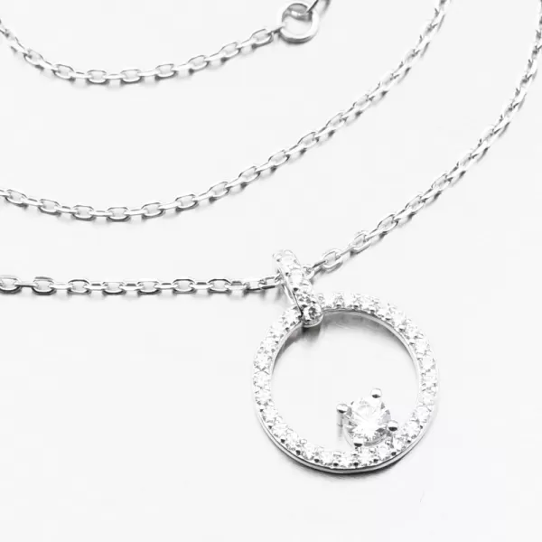 Strieborný náhrdelník so zirkónmi PKL-5022