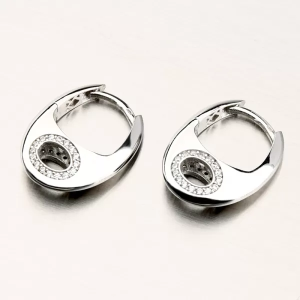 Dámske náušnice biele zlato 585 so zirkónmi 12R-755