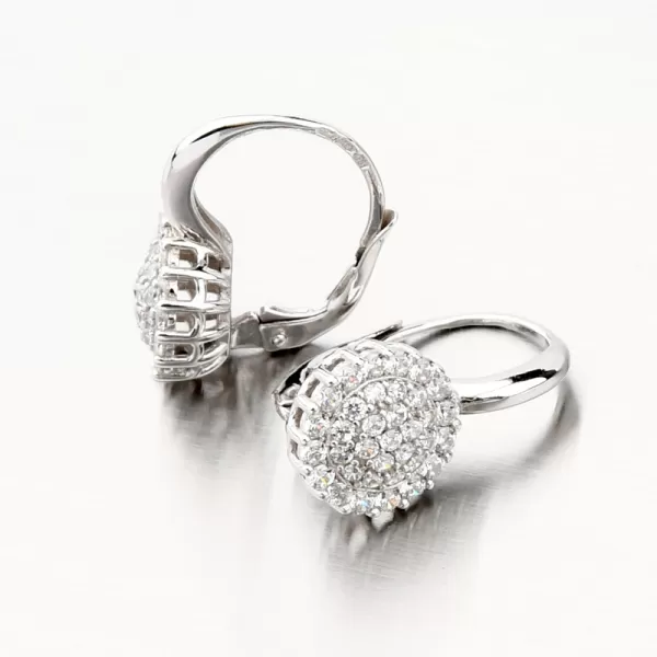 Dámske náušnice biele zlato 585 zirkón 668P-120284