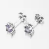 Strieborné náušnice kôstky s fialovým zirkónom UPST-121770