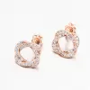 Napichovacie náušnice z ružového zlata so zirkónmi 668P-120289-CV