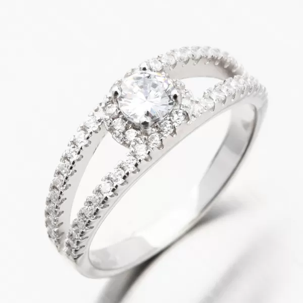 Dva strieborné prstene so zirkónmi GST-11515