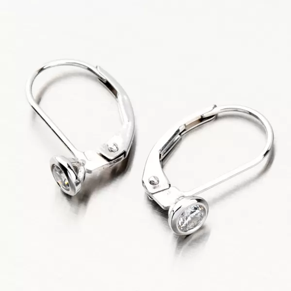 Náušnice z bieleho zlata so zirkónom 52DZ-8007B-KL-ZIR