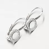 Náušnice z bieleho zlata so zirkónmi 668P-120418