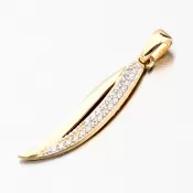 Zlatý prívesok so zirkónmi