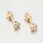 Dámske náušnice žlté zlato 585 zirkón 52GZ-8053-ZL