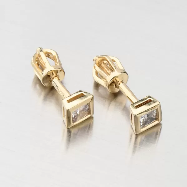 Dámske náušnice žlté zlato 585 zirkón 52GZ-8043-ZL