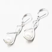 Strieborné náušnice s perlou PKL-2196