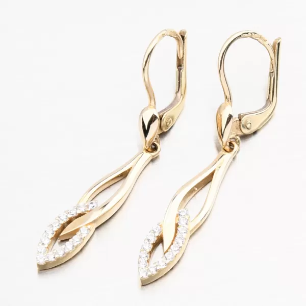 Zlaté podložky so zirkónmi 683p-20565-ZL