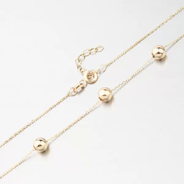 Zlatý náhrdelník s guličkami GCA15-010