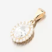 Dámsky prívesok žlté zlato 585 zirkón 13R-428
