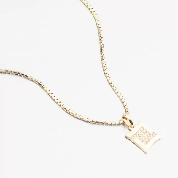 Zlatý prívesok so zirkónmi 43-22100