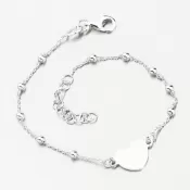 Strieborný náramok so srdcom B1901874-1132-SLX