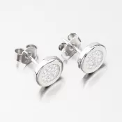 Strieborné náušnice kôstky so zirkónom UPST-121187