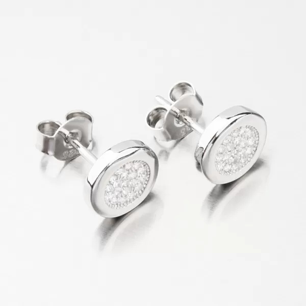 Strieborné náušnice kôstky so zirkónom UPST-121187