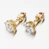 Dámske náušnice žlté zlato 585 zirkón 663P-120624