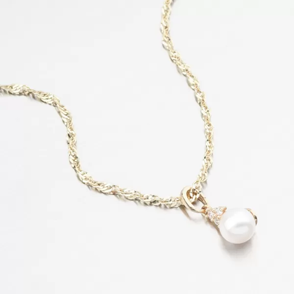 Zlatý prívesok s perlom a zirkónmi 53GZ-2235-ZL