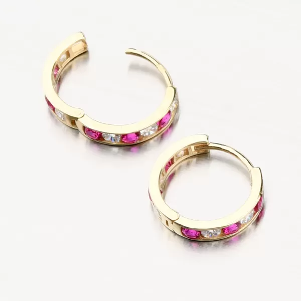 Zlaté krúžky so zirkónmi PKL22-040