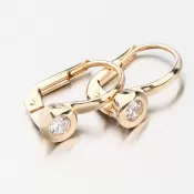 Zlaté náušnice so zirkónom GCA12-004